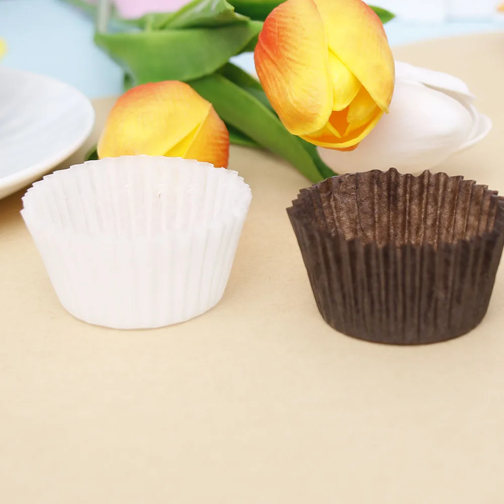 100 шт./компл. маленькая Подложка для кексов Бумажные Формочки Для Маффинов