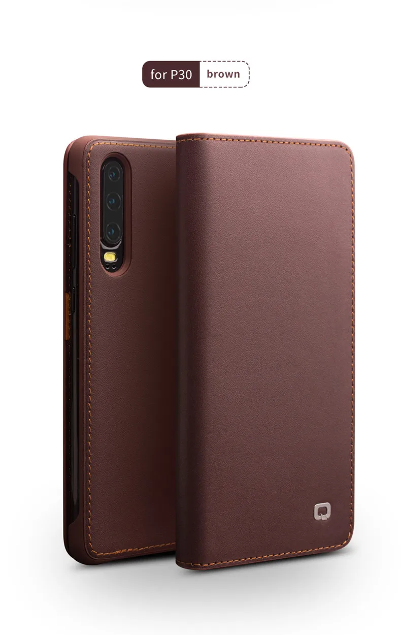 QIALINO, модный флип-чехол из натуральной кожи для huawei P30, 6,1 дюймов, ручной работы, с отделениями для карт, чехол для телефона huawei P30 Pro, 6,47 дюймов