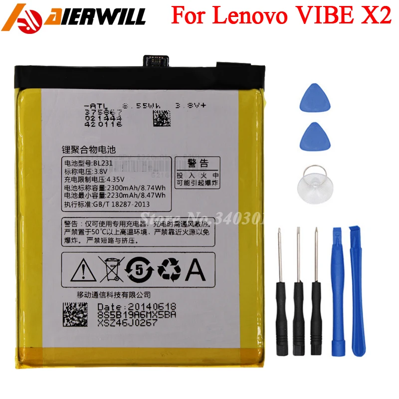 BL231 Аккумулятор для Lenovo VIBE X2 TO S90T S90U аккумулятор 2300 мАч + Инструменты|Аккумуляторы