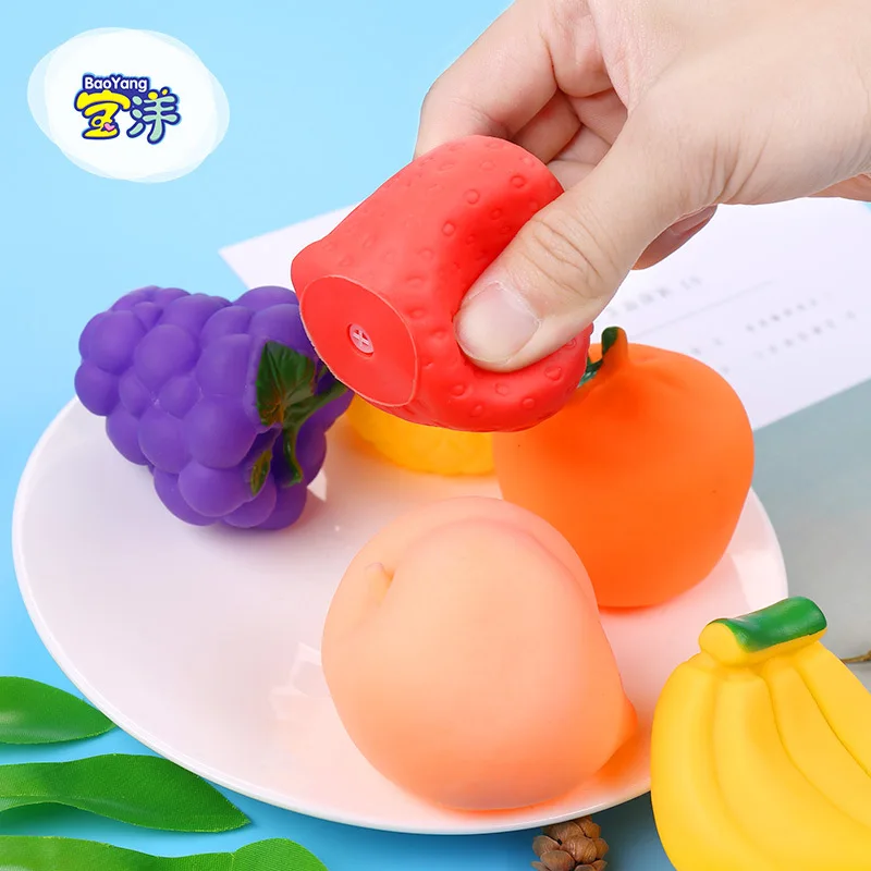 Игрушка для купания силиконовая игрушка игры в фрукты с имитацией маленького