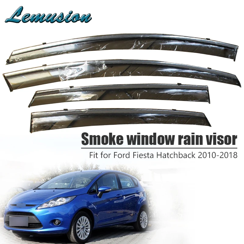 Козырёк от дождя для Ford Fiesta Hatchback 2010 2011 2012 2013 2014 2015 2016 2017 2018 ABS 4 шт.|Навесы и укрытия|