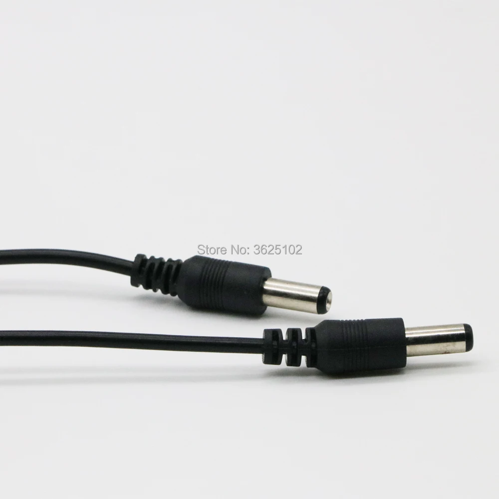 2pcs 1 to 2 DC Power Splitter Adapter Adaptor Cable CCTV Camera For 5.5 x 2.1mm Secuirty System | Безопасность и защита