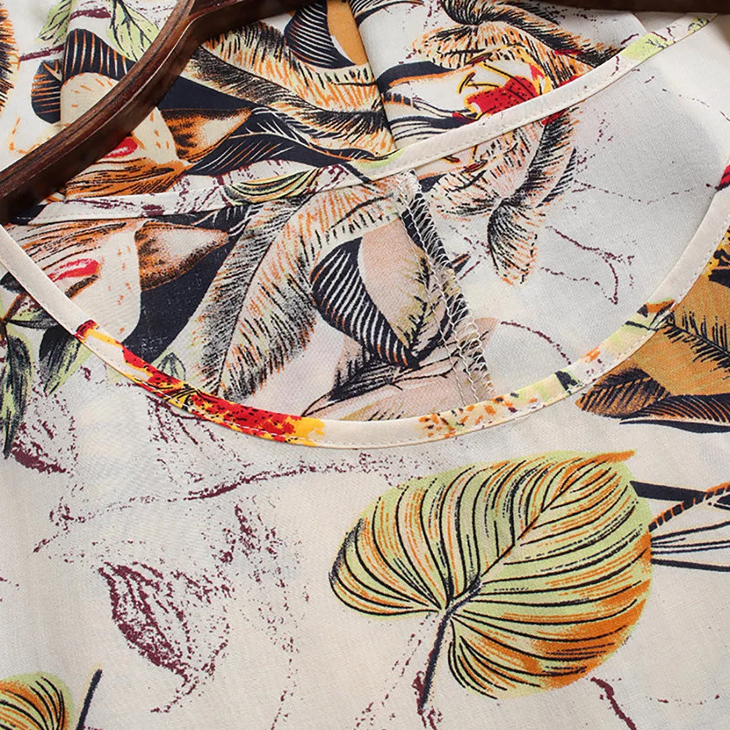 2020 размера плюс женское винтажное лоскутное пляжное Повседневное платье-рубашка