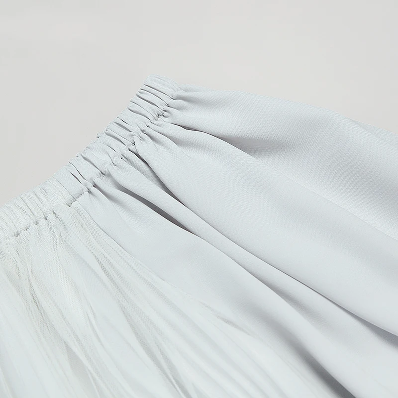 Оригинальное элегантное Сетчатое платье с драпировкой для девочек ropa damas 2019