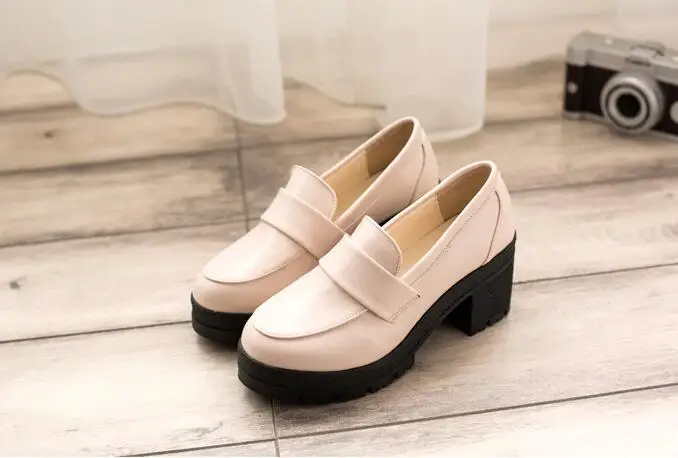 Женская обувь для девочек школьная в стиле &quotЛолита&quot черные красные туфли