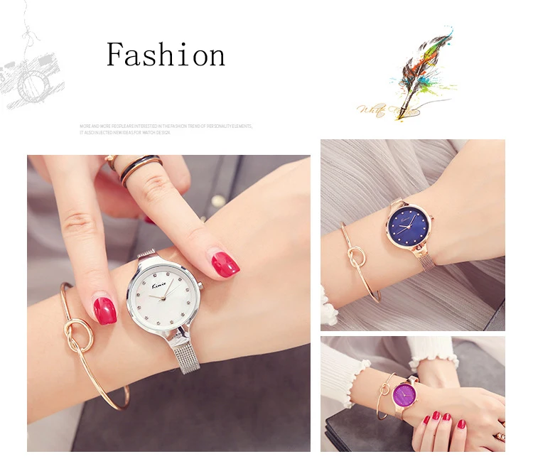 Kimio Relojes Mujer наручные часы браслет Кварцевые часы для женщин женские часы Женское платье Relogio Feminino для женщин