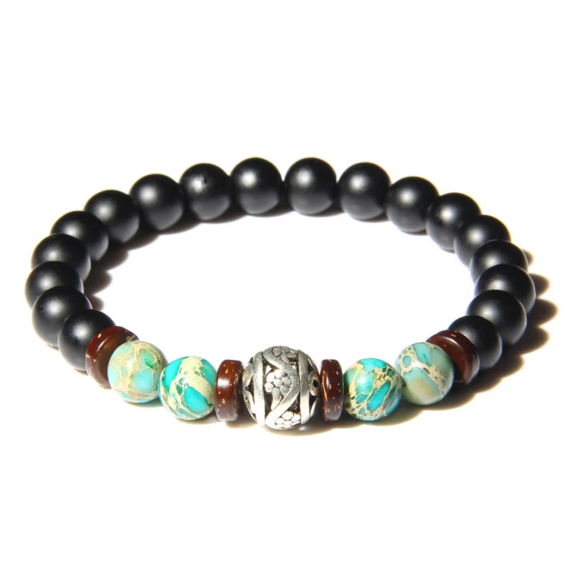 Металлические браслеты с подвесками мужской браслет натуральным камнем Женские