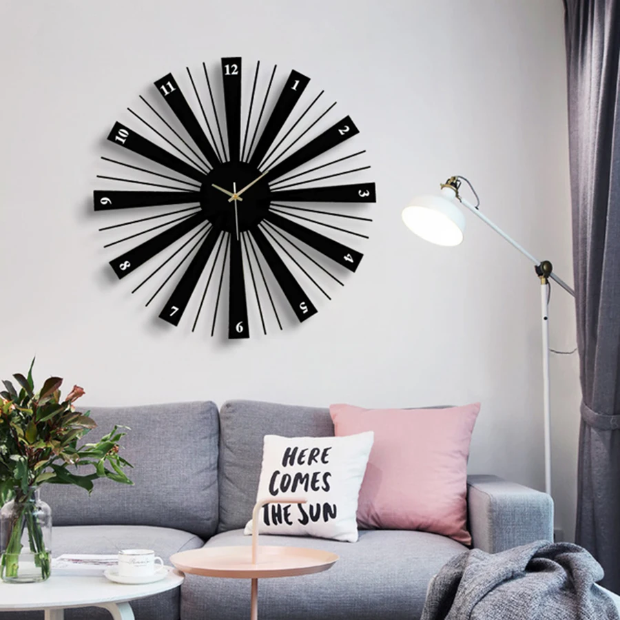 

Unique Nordic Clock Minimalist Creative Clocks Large Wall Clock Home Decoration Accessories Modern Duvar Saatleri Watch 50KO546