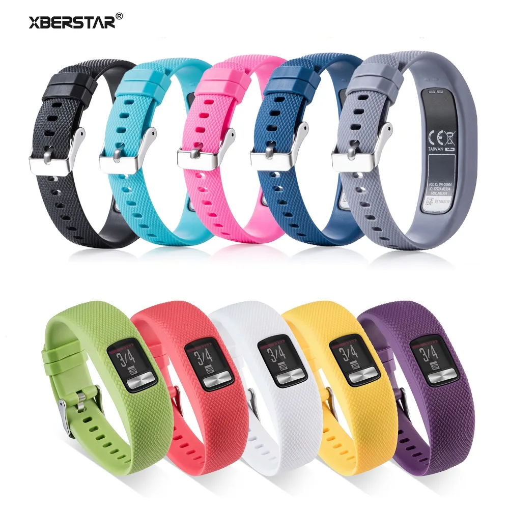 Ремешок силиконовый для фитнес трекера Garmin VivoFit 4 сменный Браслет наручных часов