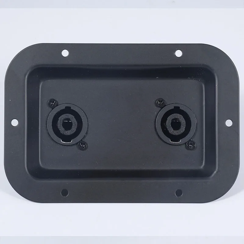 

2pcs/lot Iron double 4-core ohm head plug-in speaker junction box connector Professional stage audio accessories