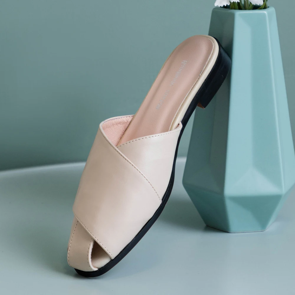 Женские шлепанцы на плоской подошве FOREADA летние повседневные Шлепанцы из