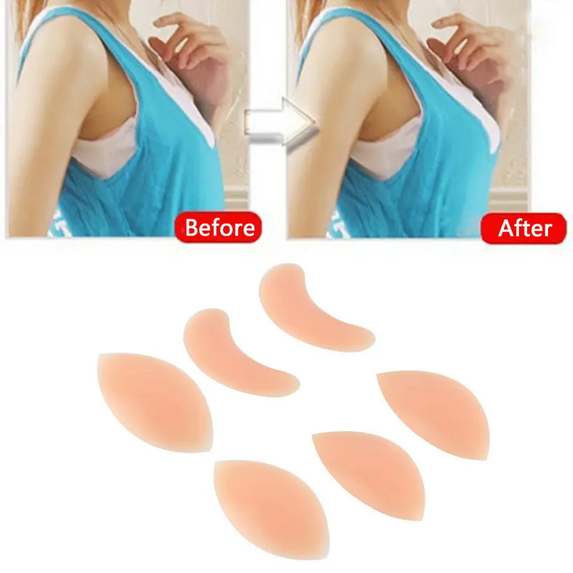 Women Silicone Gel Invisible Bra Insert Pads Breast Uplift Enhancer Push Up Padded Bikini Swimwear New |