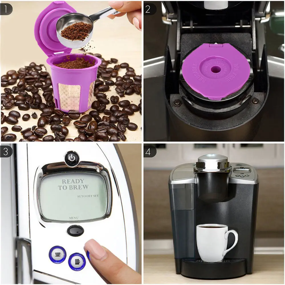 Keurig Многоразовые кофейные капсулы Многоразовые K-cup фильтр для 2,0& 1,0 Пивоваров k cup многоразовые для Keurig машины K-Carafe Темпер