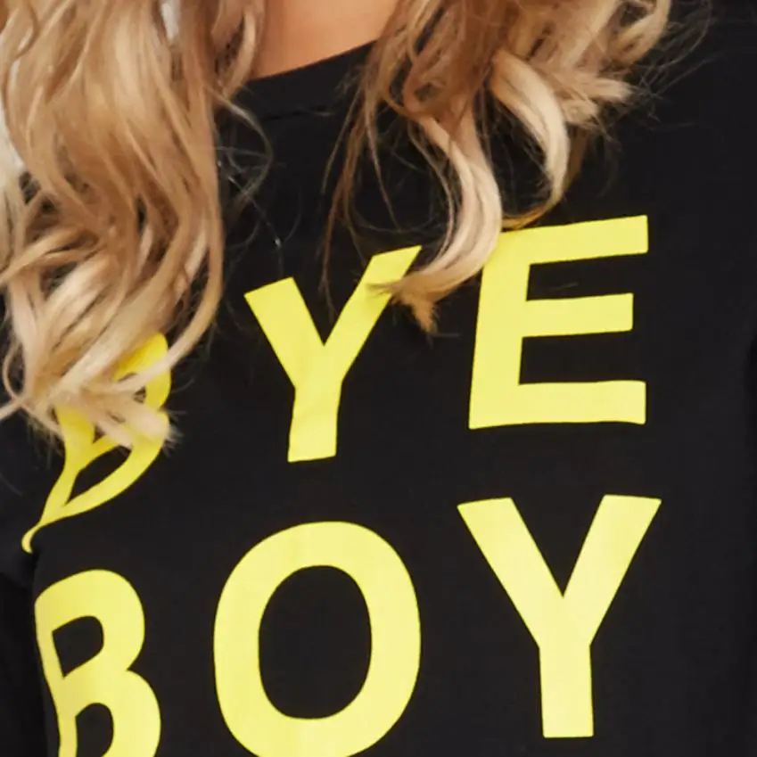 2018 горячая Распродажа Женская модная летняя футболка из полиэстера с надписью Bye