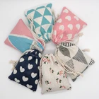 5 шт.лот разноцветные, маленькие подарочные сумочки из хлопка, ювелирный упаковочный мешочек для Свадьбы вечерние украшения, подарочные сумки и мешочки