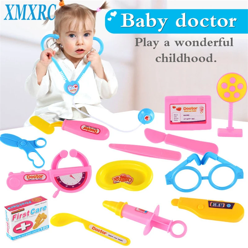Детский игрушечный доктор имитирует в подарок лекарственную коробку стетоскоп
