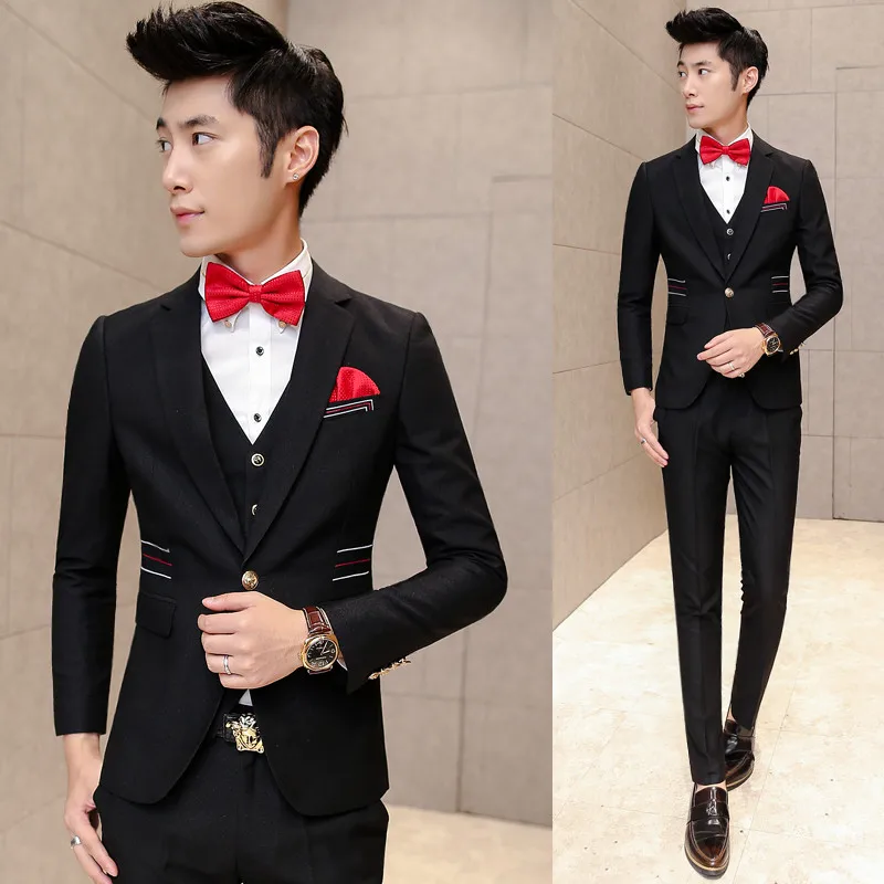 Новинка 2017 года! Новый дизайн праздничная одежда для молодых мужчин мужские