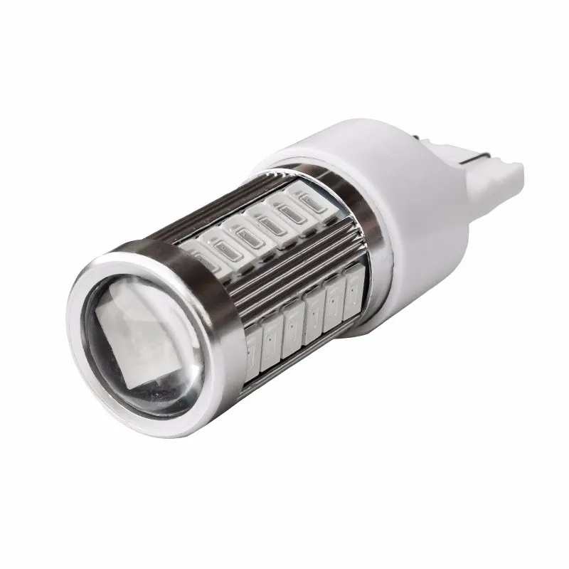 2 шт. T20 7443 W21/5 Вт 33 SMD 5630 5730 светодиодный автомобиль Желтый янтарь поворотники 21/5 Вт Красный стоп-сигналы Белый парковочная лампа авто Противотуманные огни