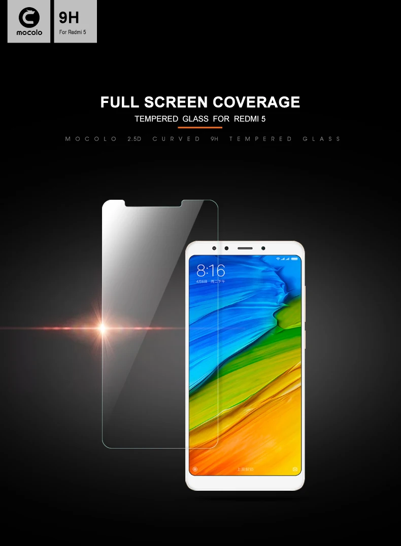 Mocolo закаленное стекло 2.5D 9h пленку защитное стекло на для ксиоми редми Xiaomi Redmi 4X 5A 6 6A Pro премьер Global 2/3/4 16/32/64 ГБ защитный
