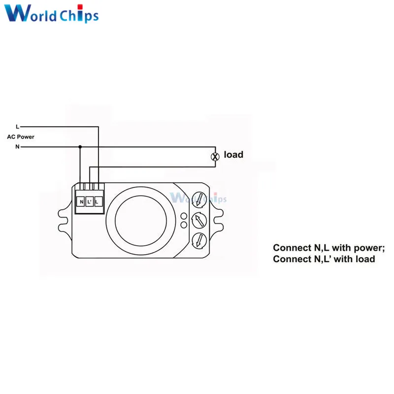 220V 5.8GHz Microwave Movement Motion Detector Sensor Switch For Light Hottest