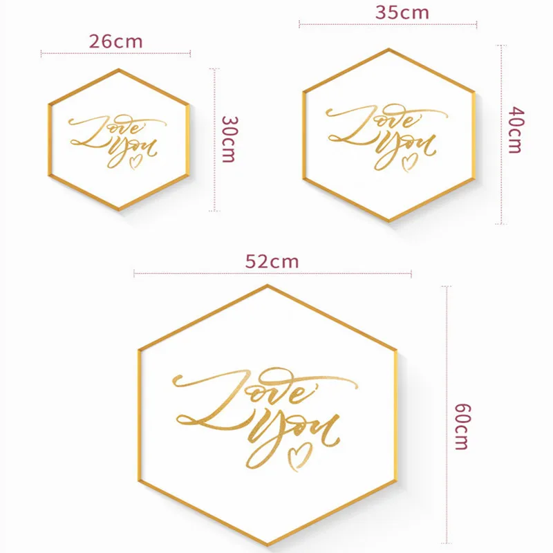 Рамка для фотографий в скандинавском стиле шестигранная декоративная фоторамка