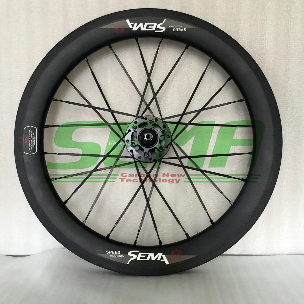 SEMA Углеродные колеса T700 18 '✘ дюймов 355 Birdy велосипедные Sunrise Hub прямой углерод
