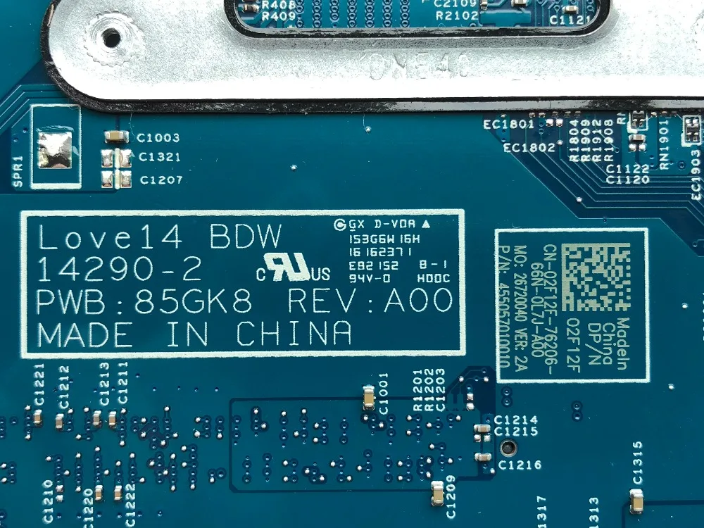 Полностью протестированная материнская плата для ноутбука Dell Latitude 3460 PC PN CN 02F12F с