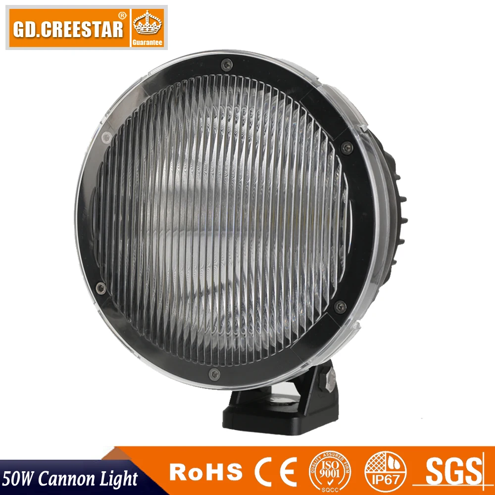 GDCREESTAR Lighting 9888538 Cannon Black 6.7&quot 50W Narrow LED Spot Lights with Clear cover or Cross x1pc |