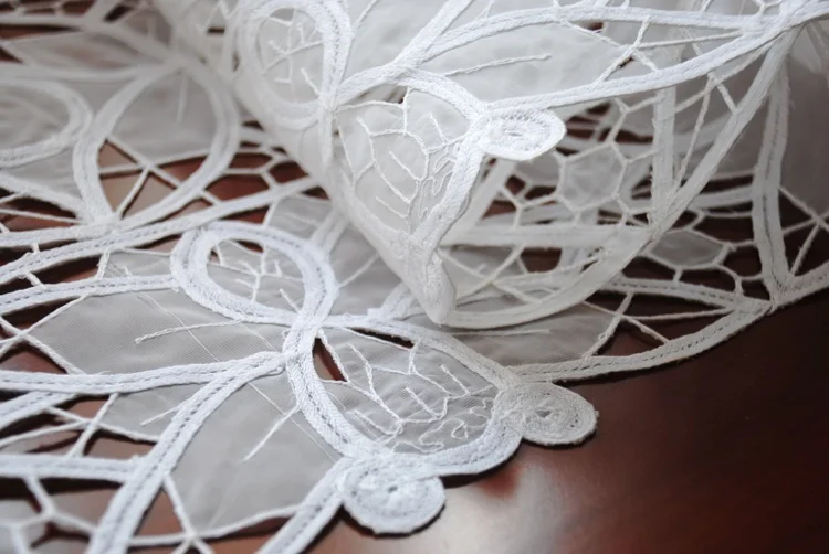 100% хлопок ручная вышивка белый цвет Настольный коврик обеденный стол флаг