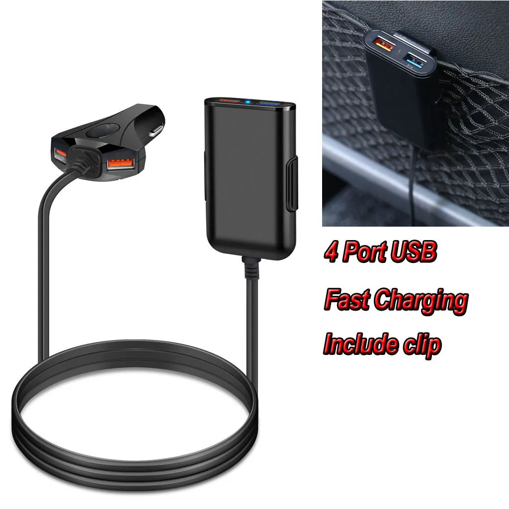 CARPRIE 2019 новое автомобильное зарядное устройство мощное стабильное черное четыре