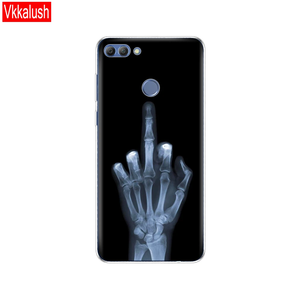 80184 Чехол для телефона huawei P smart Enjoy 7 S, мягкий силиконовый чехол из ТПУ 360, полностью защитный прозрачный чехол с принтом - Цвет: 80184