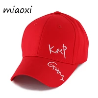 miaoxi new fashion women summer adjustable casual baseball cap adult red hat letter caps for men cotton snapback hip hop hat