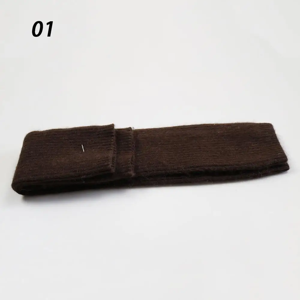 Sparsil, женские мягкие норковые кашемировые перчатки без пальцев, 40& 50 см, длина по локоть, одноцветные теплые варежки, Осень-зима, Длинные вязаные перчатки - Цвет: 01-Coffee