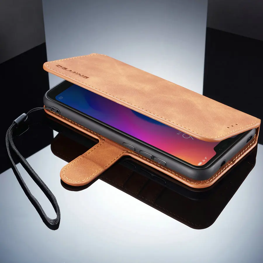 Откидной кожаный чехол DG.MING в стиле ретро для Redmi 8A 7A Note 7 8 Pro кошелек держатель