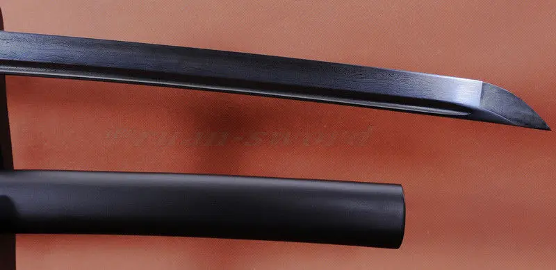 Японский Samurai Katana черный сверкающий стальной полностью острый ручной работы|katana