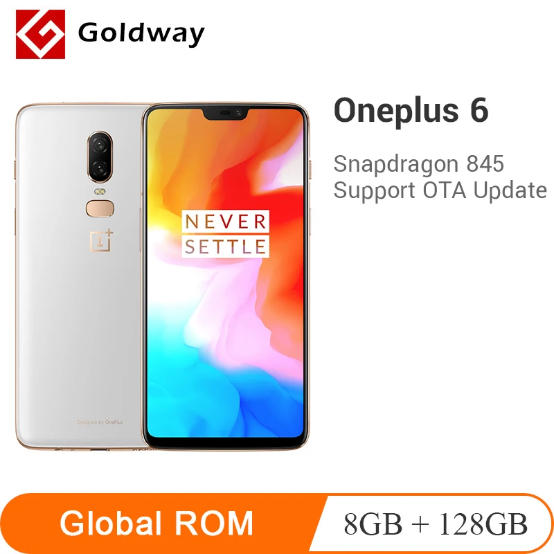 Oneplus 6, 8 ГБ, 128 ГБ, Восьмиядерный процессор Snapdragon 845, AI, двойная камера 20 Мп+ 16 МП, разблокировка лица, Android 8, смартфон, мобильный телефон