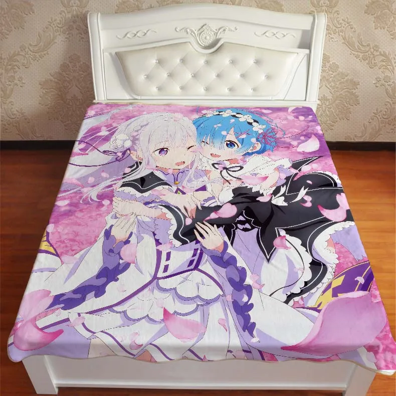 Аниме Манга Re Zero Hajimeru Isekai Seikatsu пледы одеяло 005 - Цвет: Фиолетовый