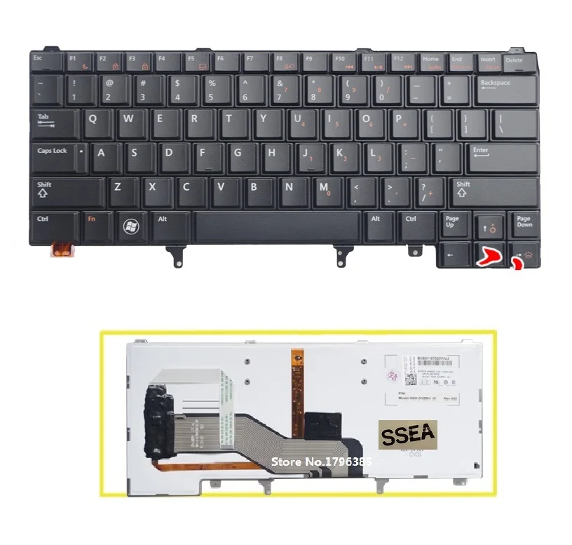 Новая клавиатура SSEA US для ноутбука DELL Latitude E6420 E5420 E5430 E6220 E6320 E6330 E6430 с
