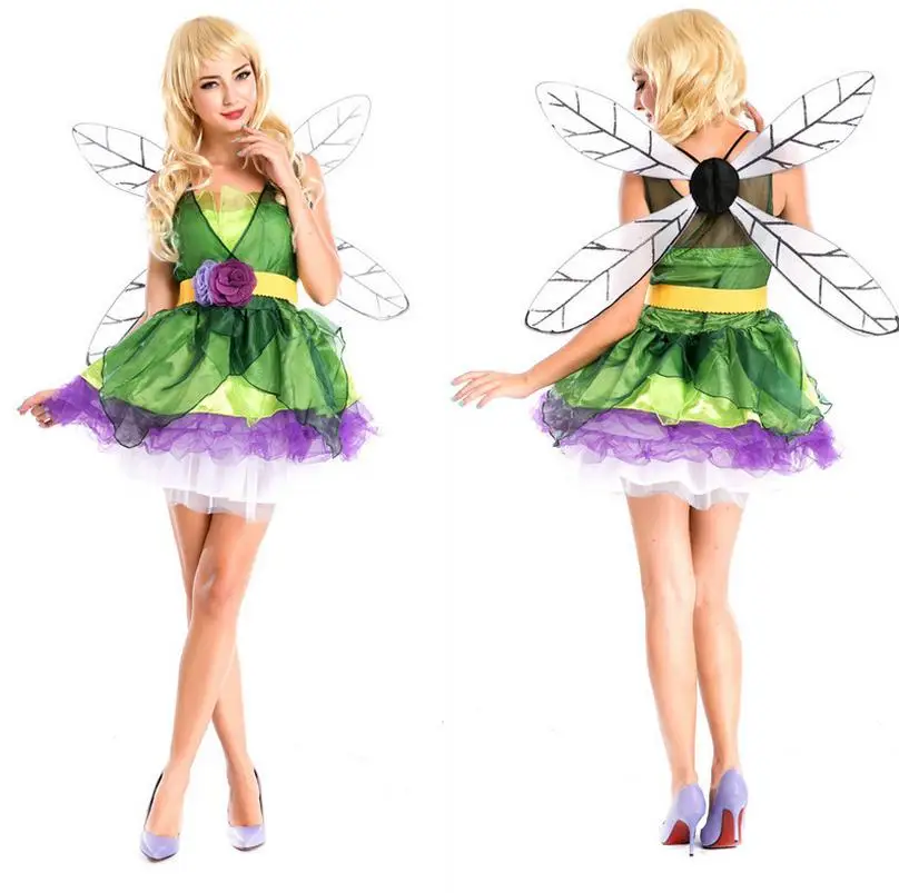 

Sexy Lovely Christmas Costume Halloween Sexy Forest Green Elf Cosplay Party Deguisement Disfraces Adultos Mujer Sexy WL133