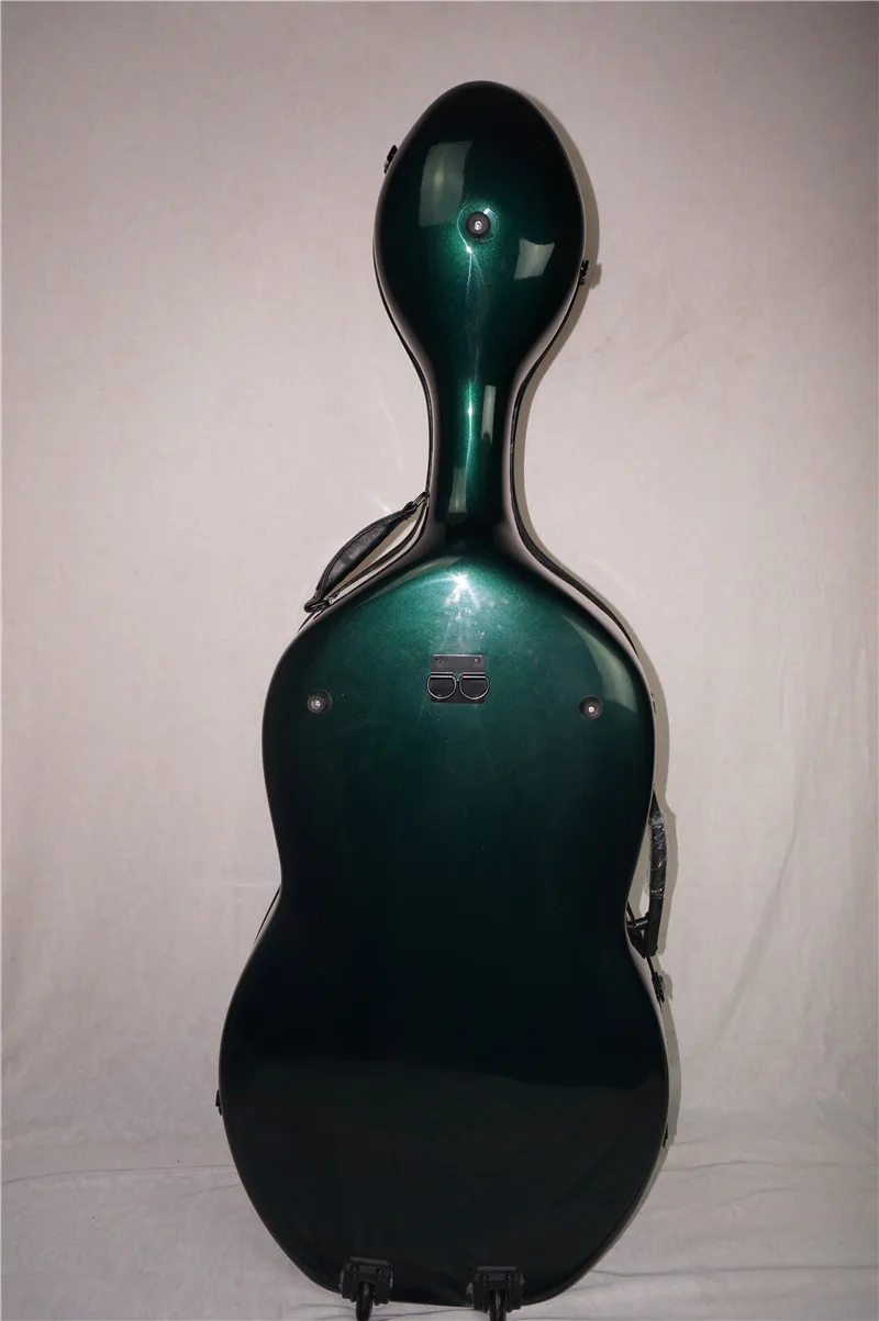 Темно-зеленый 4/4 новый жесткий Виолончель чехол стекловолокно прочный черный #31