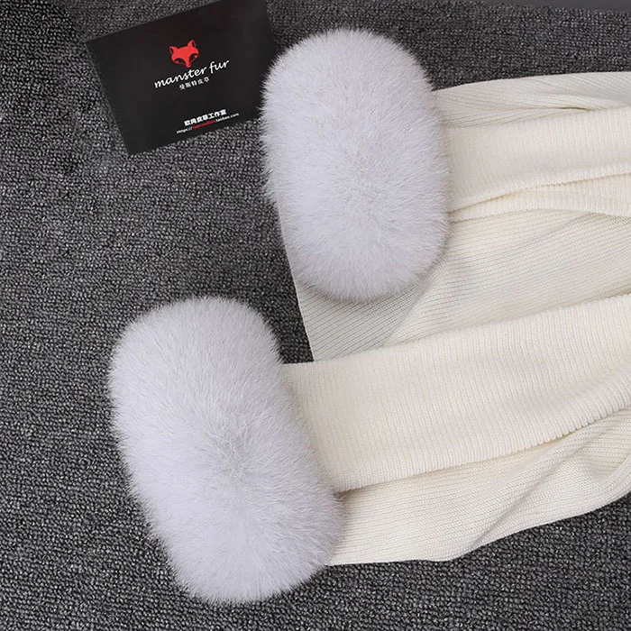 natural grey12cm Женские высококачественные манжеты из лисьего меха, теплые запястья, новые длинные манжеты из лисьего меха, теплые женские браслеты, браслет из натурального меха, перчатки - Цвет: natural grey12cm
