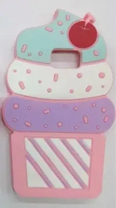 Мягкие Конфеты Цвет 3D Вишневый Мороженое Мягкий Силиконовый Чехол Для Samsung galaxy s 3