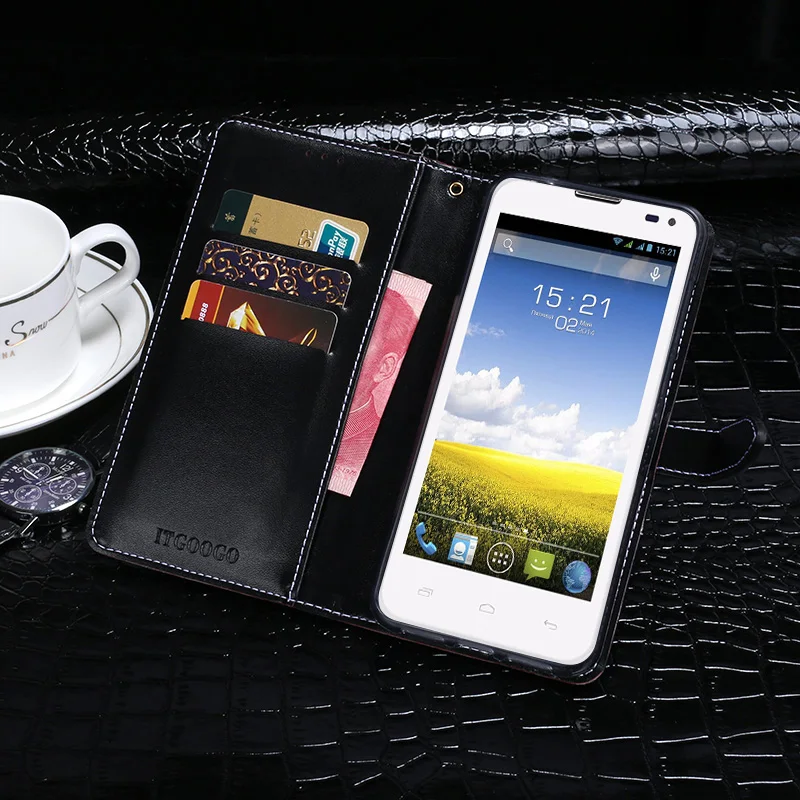 Бумажник с ручным ремнем чехол для Fly IQ4415 Era Style 3 роскошный кожаный откидной