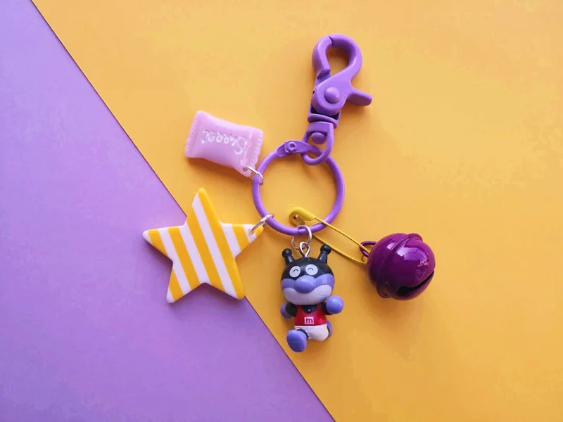 Японский милый мультяшный Супермен Anpanman брелок держатель для ключей женщин