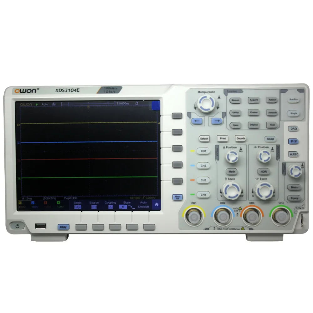 OWON XDS3104E/XDS3064E 4ch10 0/60MHz8bits free SCPI I2C RS232CAN XDS2102A 2ch12bits цифровой осциллограф SDS7102V VGA