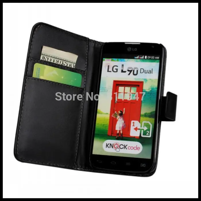 Телефонный аксессуар для LG L90 D405 L 90 чехол кожаный флип кошелек чехлы