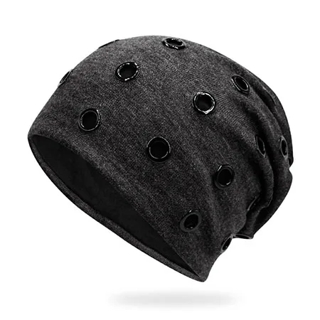 C6 Унисекс новая шапка с кольцами теплая шапочка шляпа панка Gorras зимняя вязаная хип-хоп шапка s шапка вязаная шапка головные уборы для мужчин и женщин - Цвет: C6
