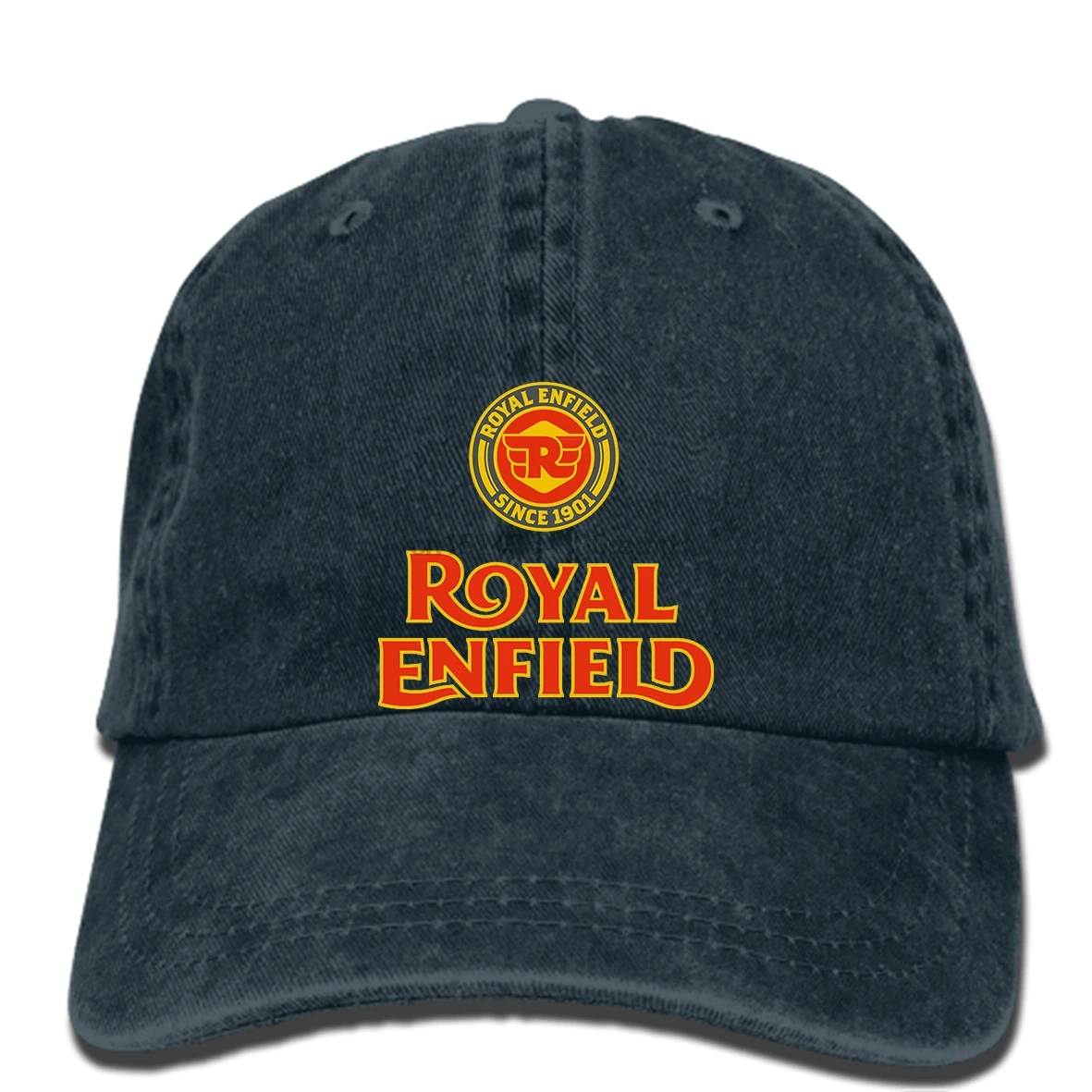 Хип хоп бейсболки Ограниченная серия Royal Enfield Логотип Мужская Черная кепка