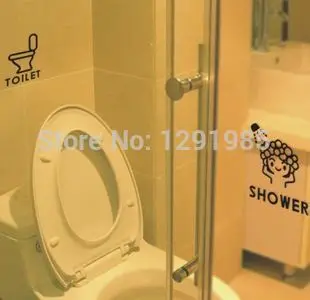 Бесплатная доставка милые детские настенные стикеры для ванной туалета плитки