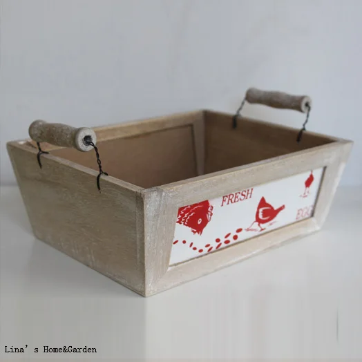 

square tapered retro brown mini vintage planter box
